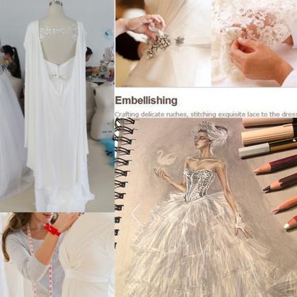 2015 Cap Sleeve Wedding Dress,custom Made..