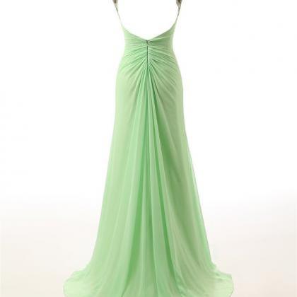 Mint Long Prom Dress,2015 Mint Prom Dress,mint..