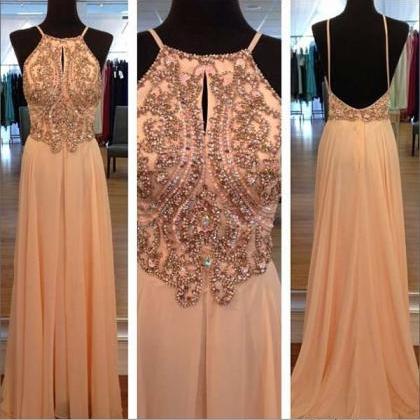 Elegant Champagne Prom Dress 2016 ,handmade..